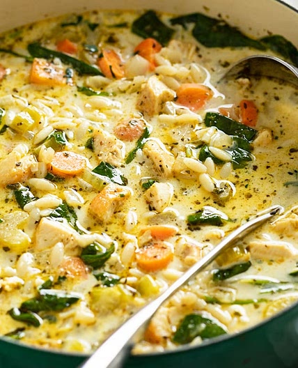 Lemon Chicken Orzo Soup