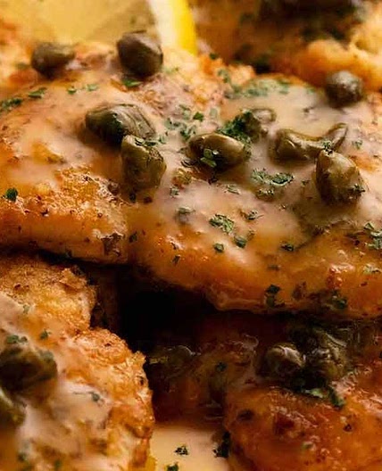 Chicken Piccata (Pan seared chicken breast with Lemon Butter Caper Sauce)