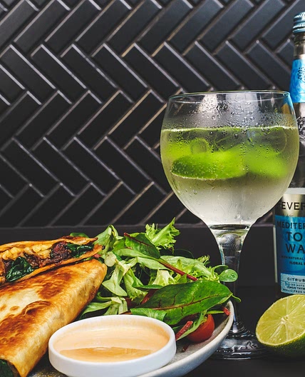 Chorizo, Spinach & Manchego Cheese Quesadillas - with Black Powder Gin by Pureety