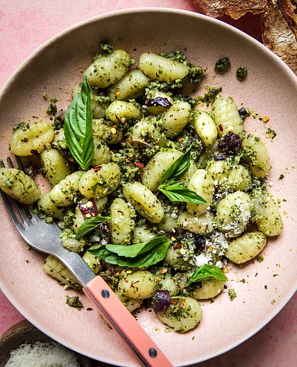 Sheet Pan Gnocchi with Roasted Broccoli Pesto
