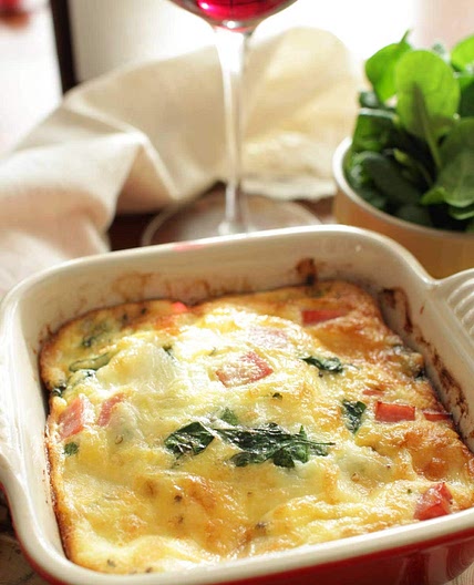 Crustless Spinach Quiche For One
