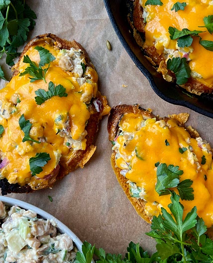 Easy Chickpea Salad Melts