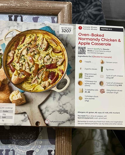 Normandy chicken and apple casserole 