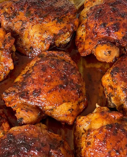 Baked chicken thighs