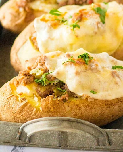 Philly Cheesesteak Twice-Baked Potatoes