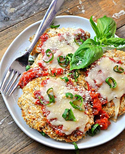 Vegan White Bean "Chicken" Parmesan