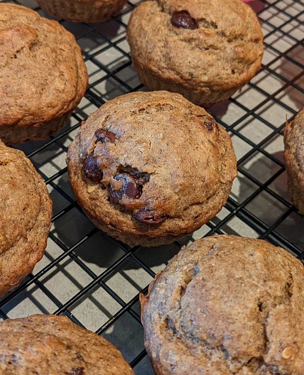 Chocolate Banana Muffins (with lentils)