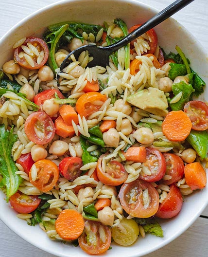 Orzo Salad with Oil-Free Pesto