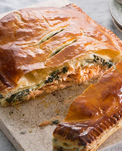 Salmon and Spinach en Croute