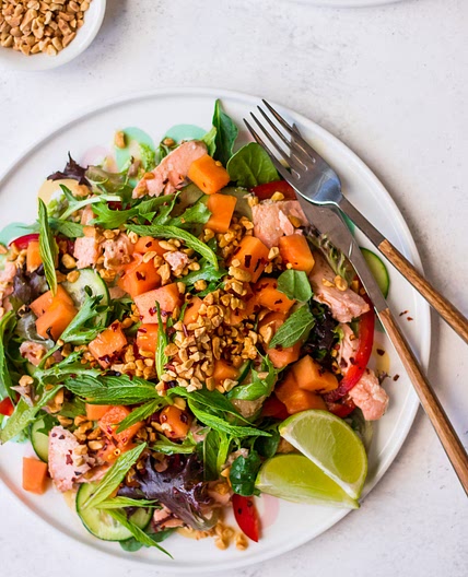 Salmon and Papaya Salad