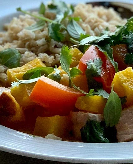 Coconut-Miso Salmon Curry