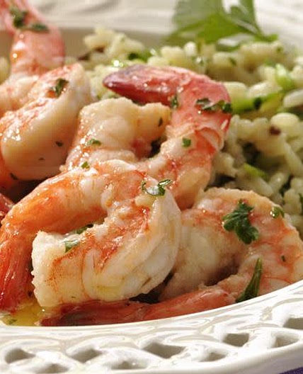 Shrimp Scampi with Rice