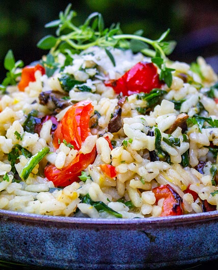 Lemon Risotto with Grilled Vegetables (Instant Pot)