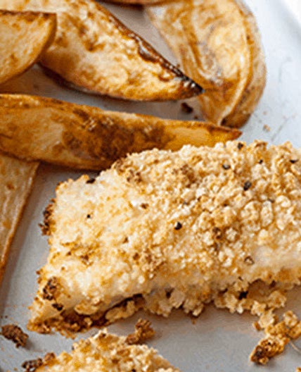 Healthy homemade fish and chips