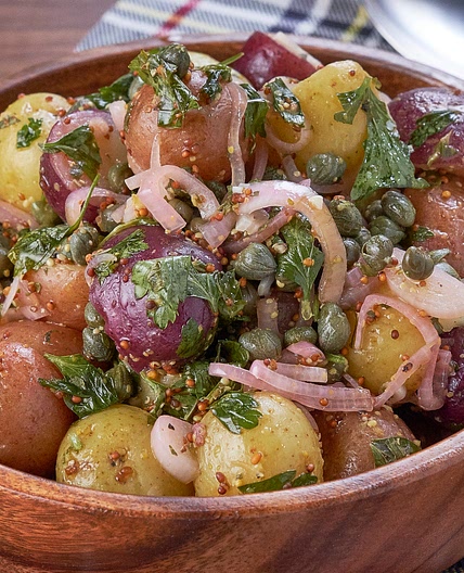 Warm potato salad