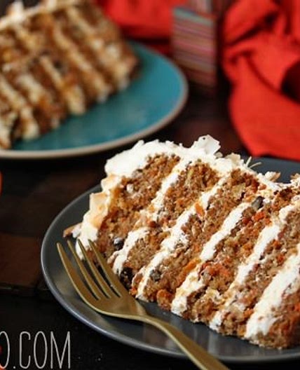 Carrot Cake with Coconut Cream Cheese Buttercream