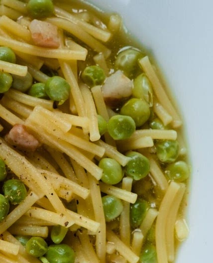 Pasta peas and bacon recipe