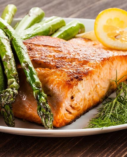 Salmon with Chives and Greens