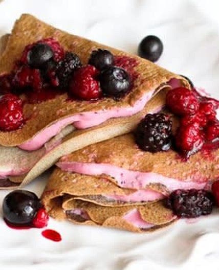 Buckwheat Crepes with Berries