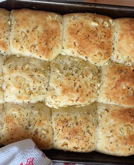 Herb garlic butter rolls