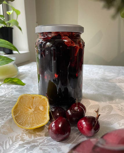 Simple fresh cherry jam