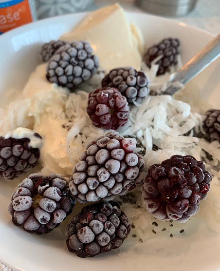 Warm Blackberry Coconut Oats