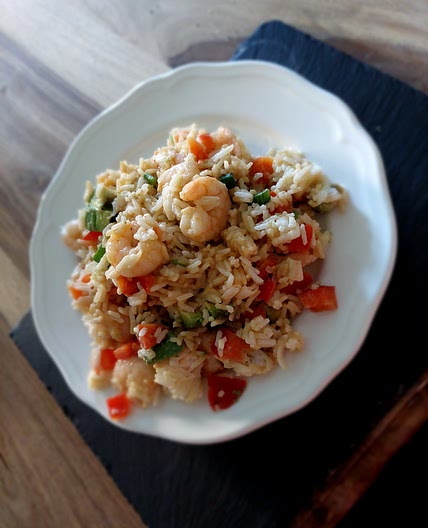 Salatka na zimno ala sushi z krewetkami 2