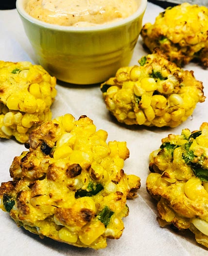 Air Fryer Corn and Jalapeno Fritters
