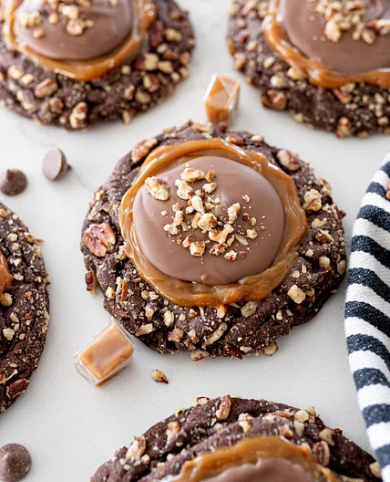 Copycat Crumbl Turtle Cookies