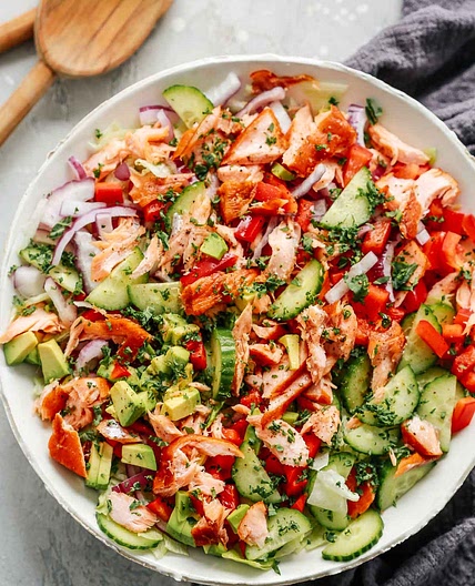 Easy Chopped Salmon Salad