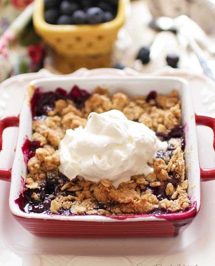 Blueberry Crumble For One