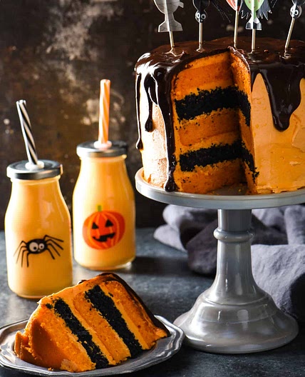 Orange Cream Cake with Chocolate Ganache