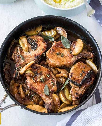 Baked Pork Chops with Apples
