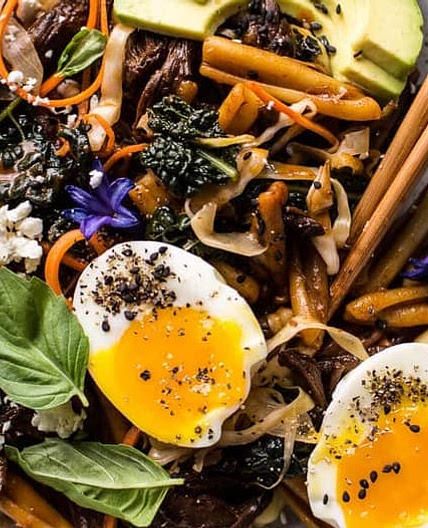 Korean Braised Short Rib and Kimchi Pasta