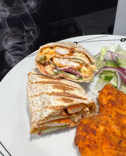 (Air) Fried Chicken Wraps