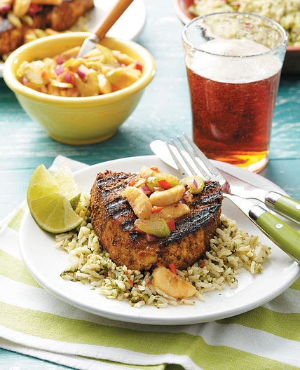 St. Lucia Jerk Fish with Banana Salsa
