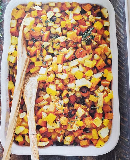 Balsamic Roasted Root Vegetable Medley with Thyme and Cayenne