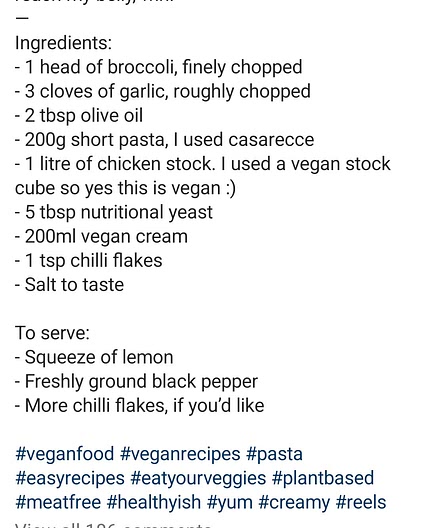 Pasta with brocoli