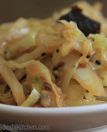 Stirfried Cabbage with Garlic and Bengali Spices | The Bangladeshi Kitchen