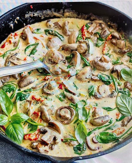 Creamy Tuscan Mushrooms