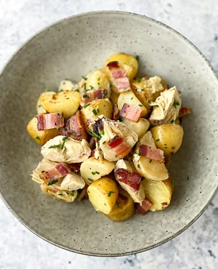 Artichoke and Potato Salad with Creme Fraiche