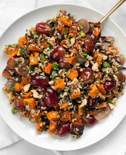 Carrot, Grape & Red Rice Salad