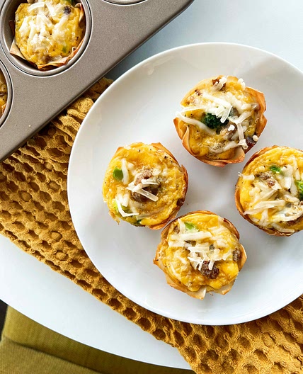 Wonton Wrapper Egg Bites