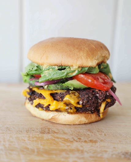 Vegan Double Black Bean Burger