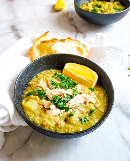 30 Minute Hearty Leftover Chicken Lentil Soup