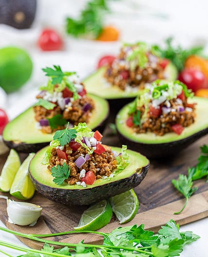 Keto Taco Stuffed Avocado Boats
