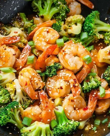 Szechuan Shrimp and Broccoli 