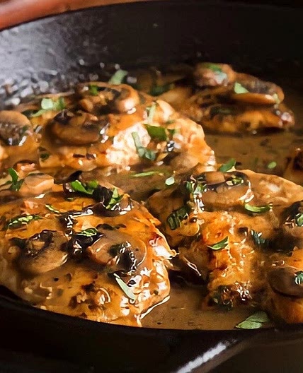 Creamy Chicken Marsala!