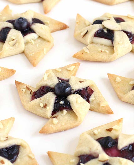 Blueberry Cream Cheese Windmills