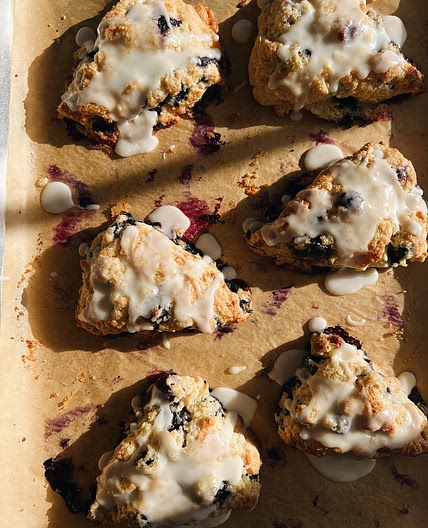 Blueberry Lemon Glaze Scones